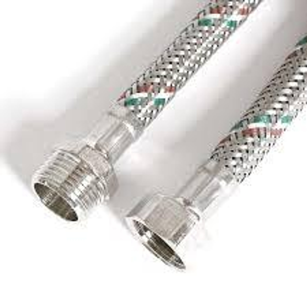 UNI-FITT Гибкая подводка для воды НВ 1/2", 60 см, DN 8, оплетка из нержавеющей стали