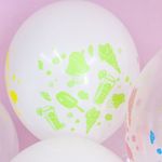 Шар (12"/30 см) С Днем Рождения! (летний микс), Ассорти, кристалл, 5 ст 25 шт.