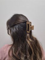 Краб для волос 8,5 см, soft-touch, коричневый, MONTE VITA, 457001