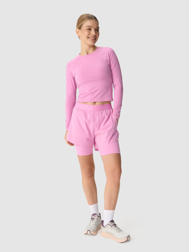 Шорты женские 2в1 GRI Фитнес розовые