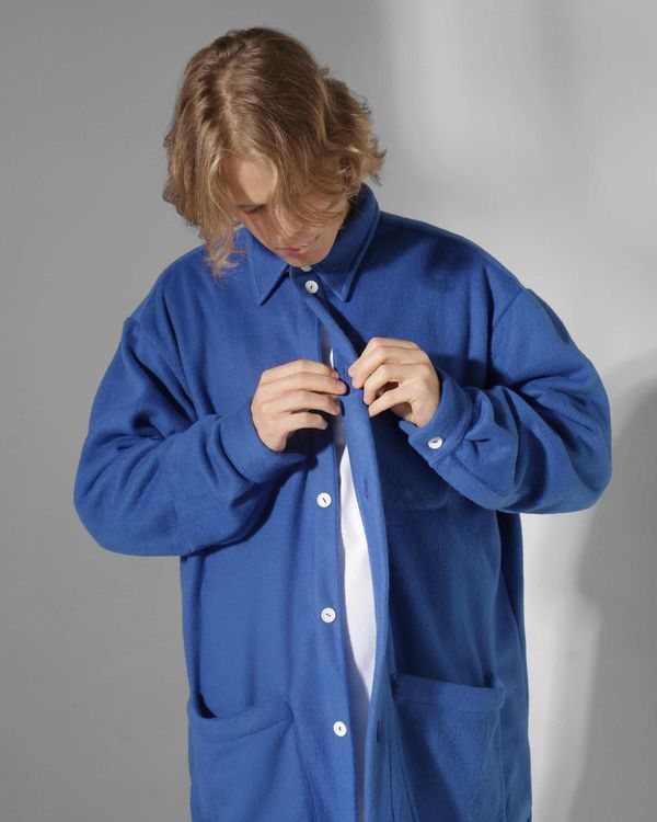 Рубашка Basic Флисовая Синяя - фото 2