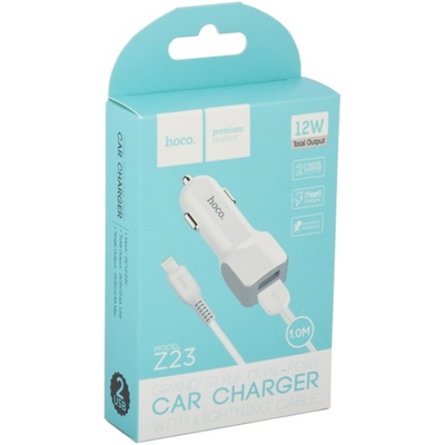 HOCO Z23 2USB 2.4A с кабелем Lightn
