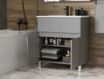 Комплект Aquaton Форест 75 туманный серый (тумба+ раковина Элина )