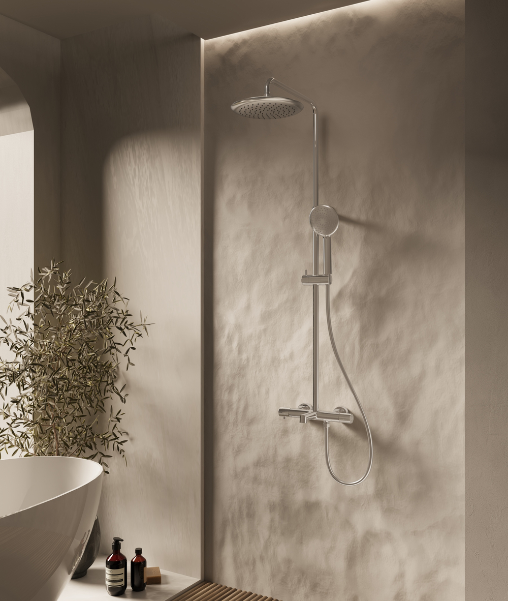 Душевая стойка Vincea Desire VSFS-1D1TCH термостатическая, хром