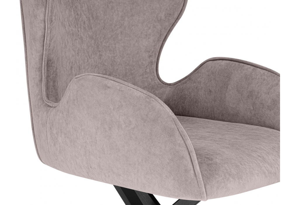 Стул на металлокаркасе Woodville Карлайл латте brendy smoke 04, черный, ножки черные