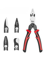 Многофункциональные комбинированные плоскогубцы 5 в 1, зачистка проводов, обжимные плоскогубцы, кусачки для кабеля.