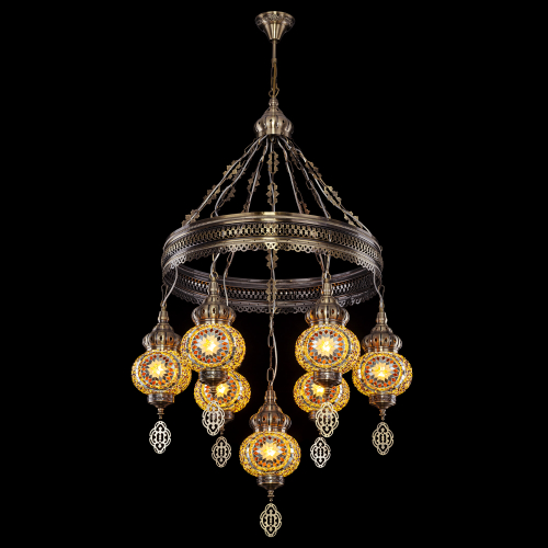 Citilux Каир CL419165 Люстра подвесная Мозаика Янтарь