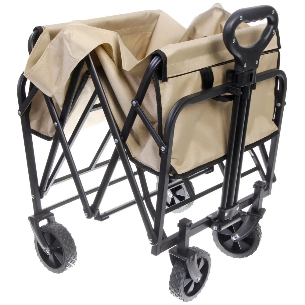 Тележка садовая складная 4 колеса 75*48*49/89см. бежевая