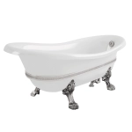Ванна Migliore Bella Decor 26990 на лапах Standart 170x80 см, хром