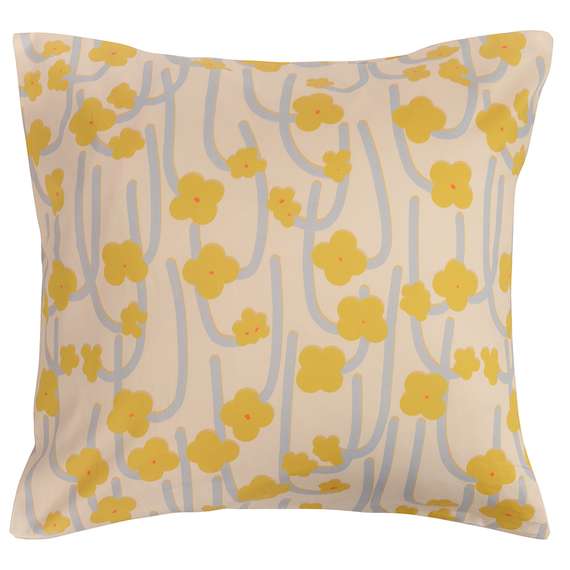 Набор из двух наволочек горчичного цвета с принтом &quot;Полярный цветок&quot;, Scandinavian Touch, 70х70 см