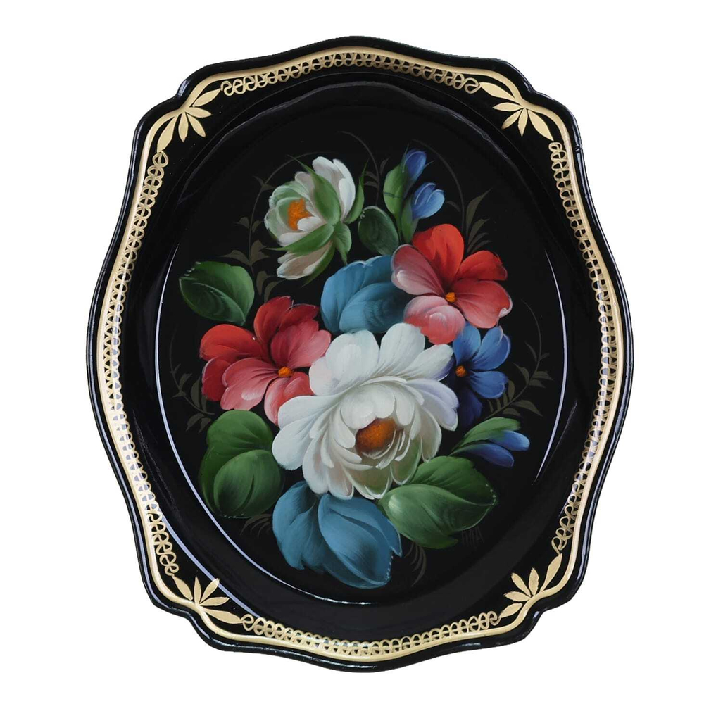 Zhostovo metal tray A3D061124152