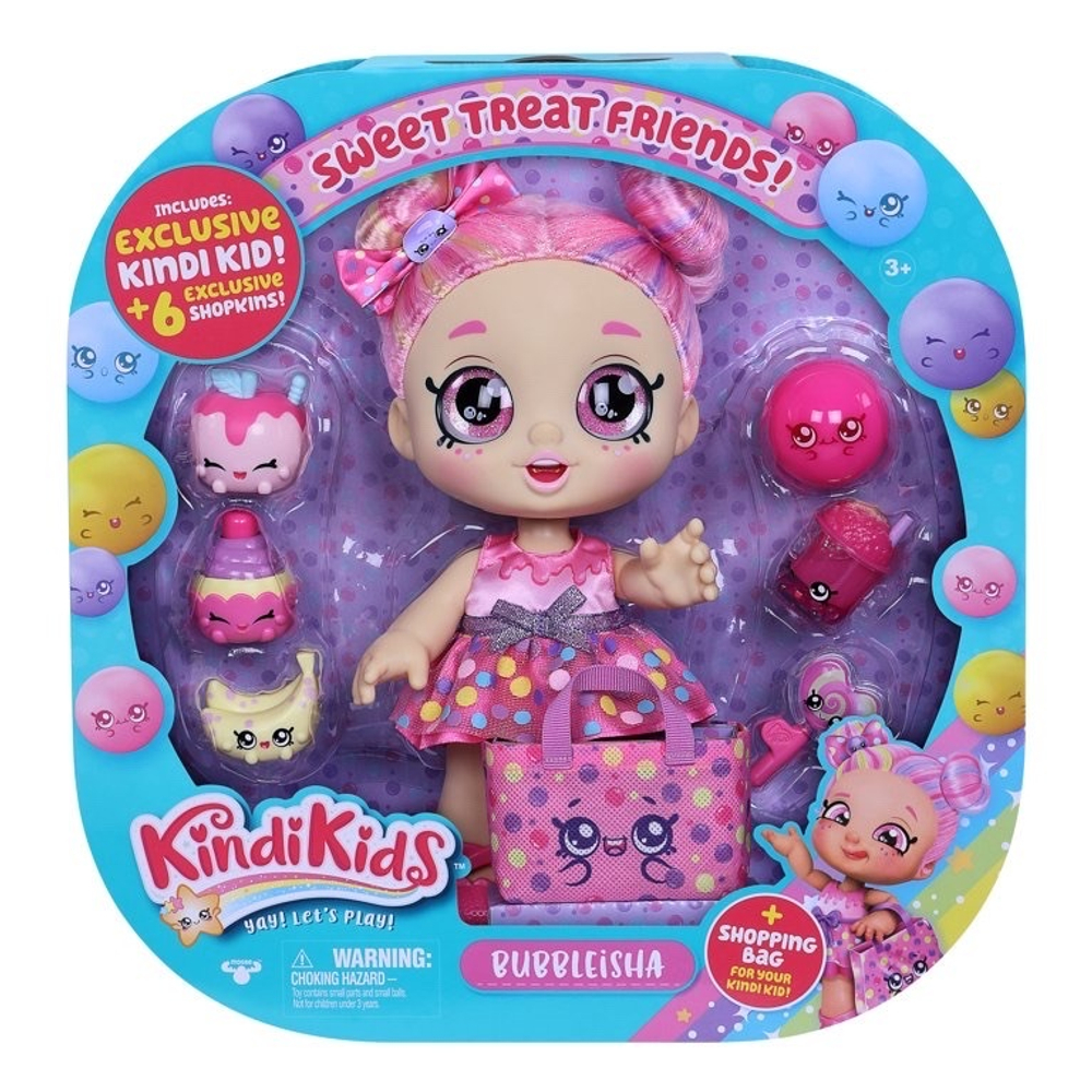 Кукла Kindi Kids Bubbleisha с сумкой для покупок