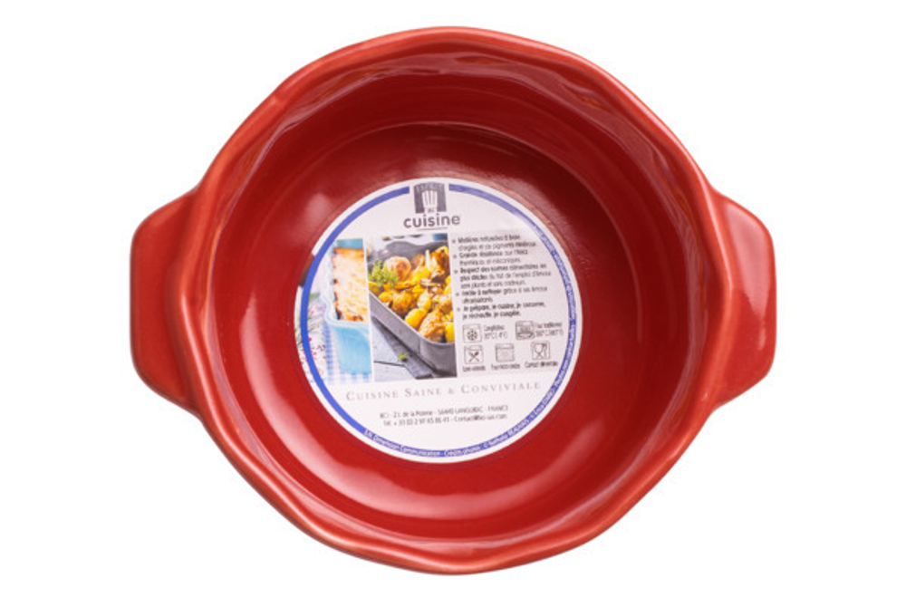 Рамекин с ручками 250мл Esprit de cuisine Festonne вишневый