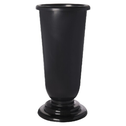 Вазон гладкий (пластик) D21,5xH51см (Черный)
