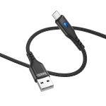 Кабель USB x Micro USB -2.0 м. Hoco DU08Plus (2.4A) индикатор
