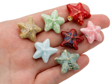 Бусина "Морская звезда" 19х21,5мм, керамика