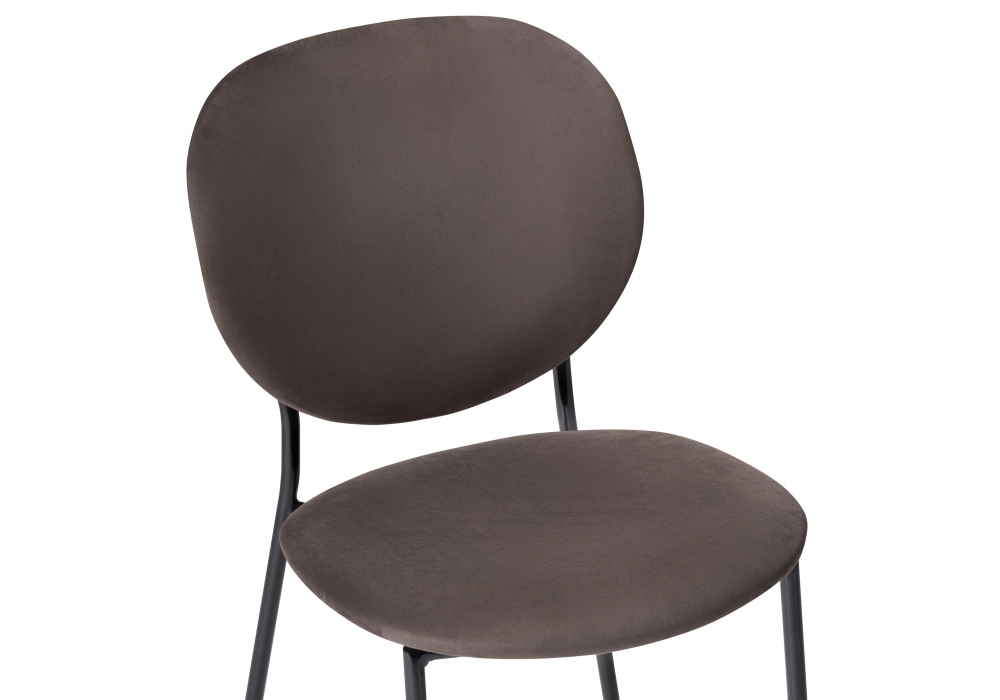 Стул на металлокаркасе Woodville Саранда кофе, черный глянец