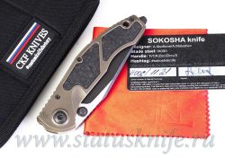 Нож CKF Sokosha Duotone  (A.Marfione, А.Малышев, М390, титан, карбон, циркути, цирконий)фотография - 1
