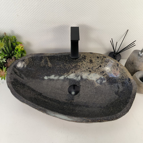 Раковина из речного камня RS-65528 66*39*16 0858