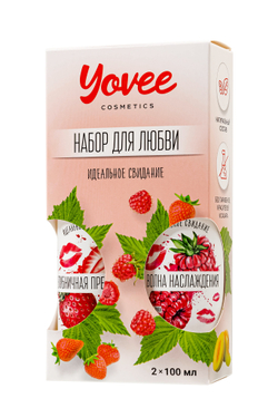 Набор гелей-смазок Yovee для любви (721001+721003), вкусовые (малина+клубника), 2х100 мл