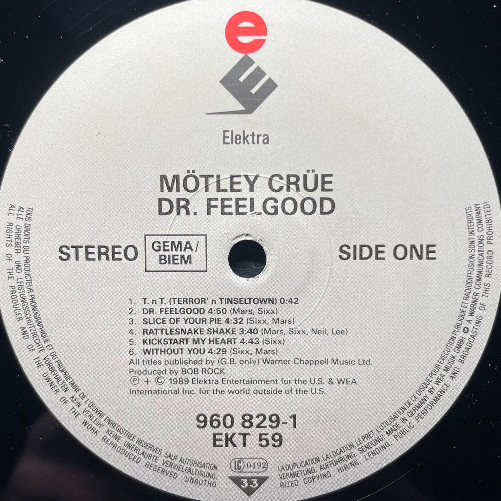 Mötley Crüe ‎– Dr. Feelgood (Германия 1989г.)