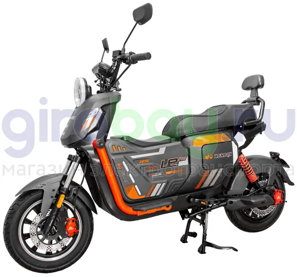 Электроскутер WENBOX U2 PRO 1500W (60V/30Ah) - Чёрный фото №1