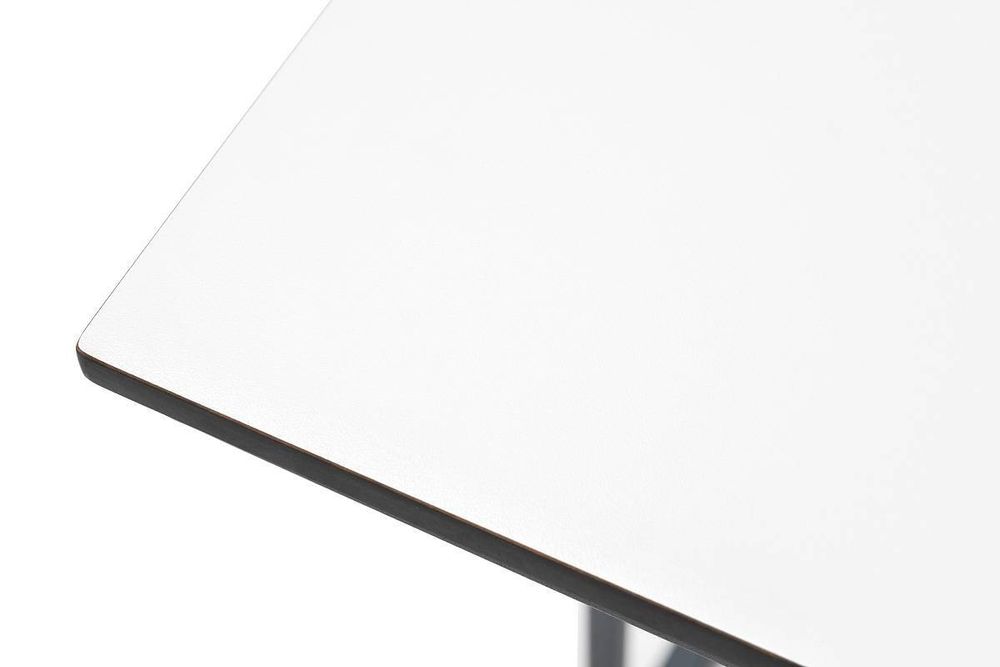 "Тулон" интерьерный стол из HPL квадратный 40х40, H60, цвет молочный