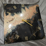 Настенные часы-картина из эпоксидной смолы ручная работа