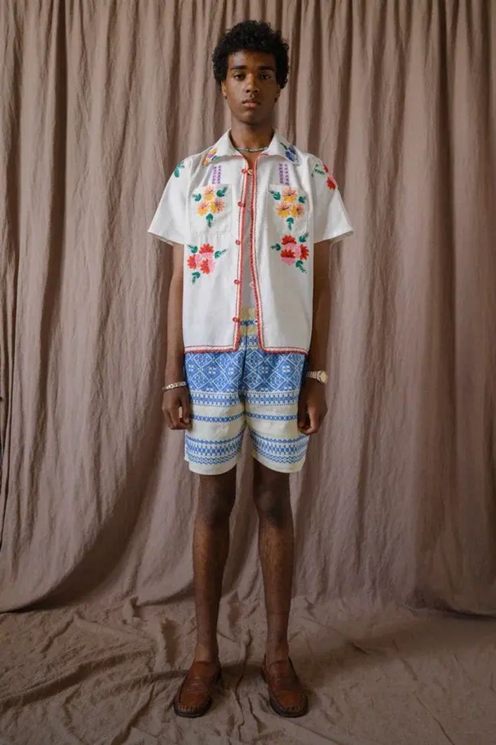 Рубашка Soeurs с Домашней Ручной Вышивкой 2 белая