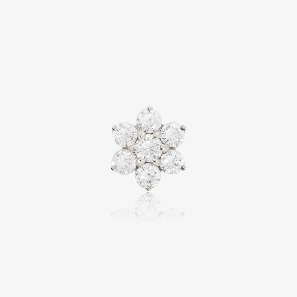 6-petal flower tops with Genuine diamonds