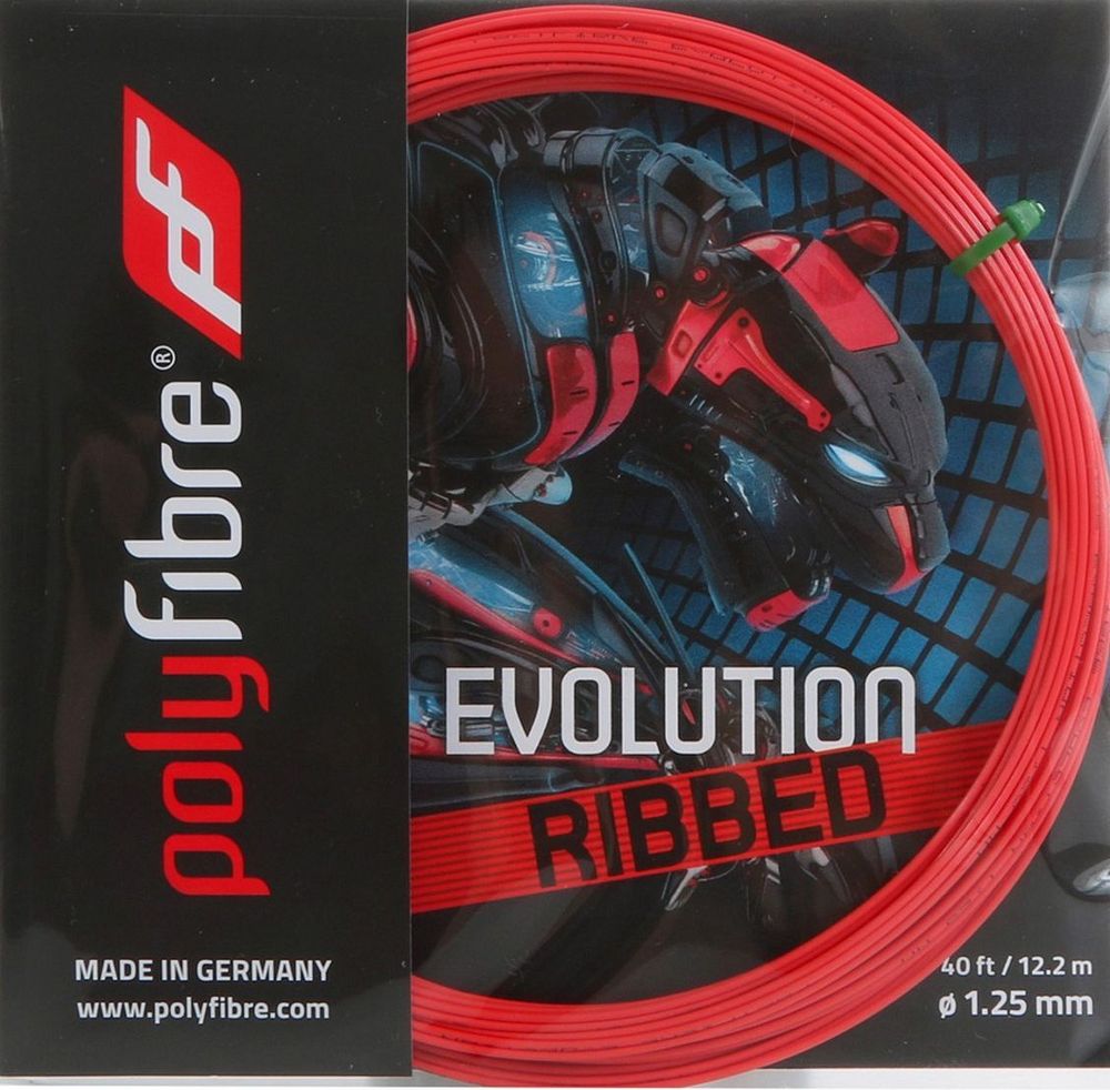 Струны теннисные Polyfibre Evolution Ribbed (12,2 m) - red