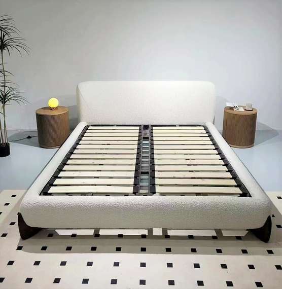 Кровать Softbay 160х200 см, белое букле