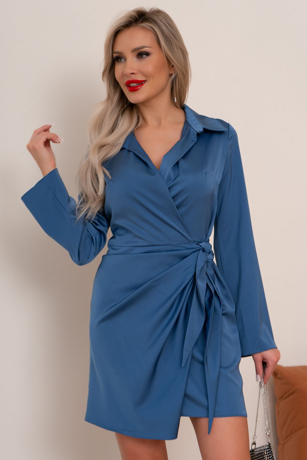 Платье Майли (темно-голубой) Р11-1145/3 Nikol