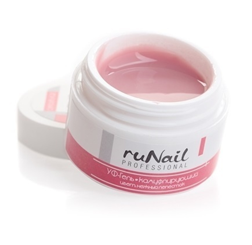 Камуфлирующий УФ-гель (Нежный лепесток, Rose Petal), 15 г