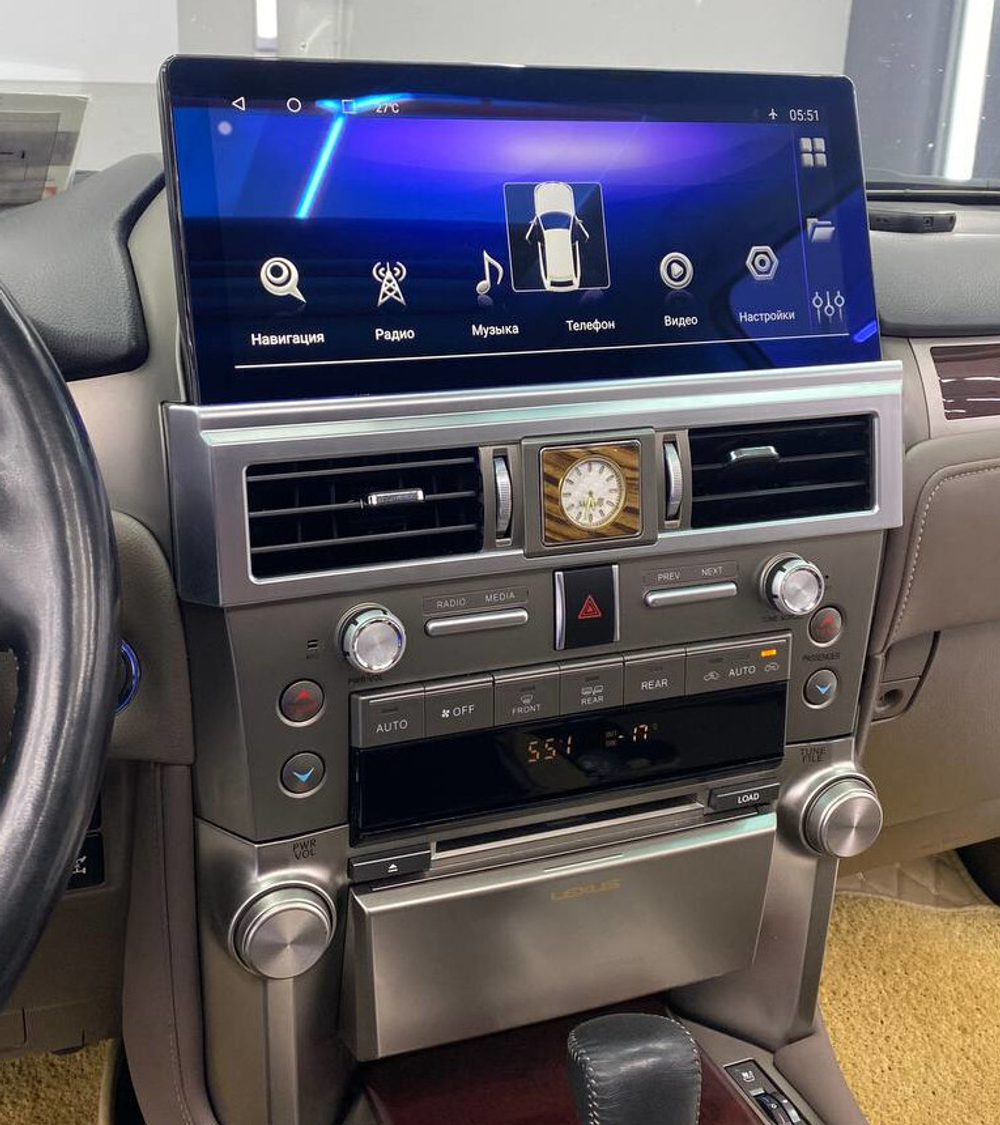 Магнитола для Lexus GX460 2009-2022 - Radiola RDL-LEX-GX монитор 12.3" на Android 12, 6Гб+128Гб, CarPlay, 4G SIM-слот