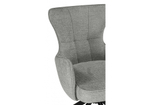 Стул на металлокаркасе Woodville Atlanta gray, black крутящийся, ножки черные