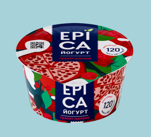 ЙОГУРТ ГРАНАТ И МАЛИНА 4.8% 130ГР EPICA BOUQUET