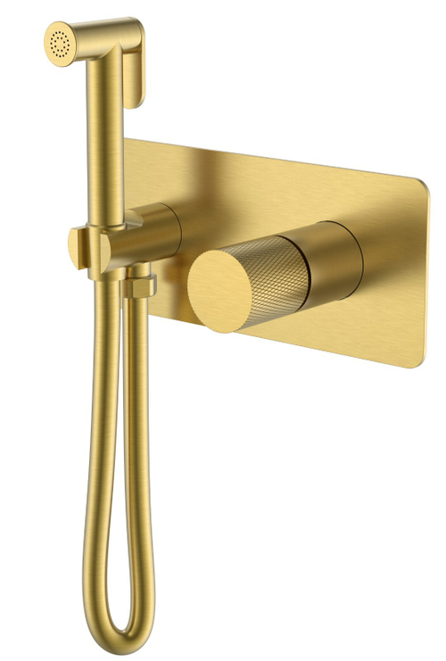 Boheme Смеситель гигиенический STICK Matt Gold c ручкой TOUCH