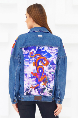 LIGVIANNI Джинсовая куртка Denim Jacket Dragon