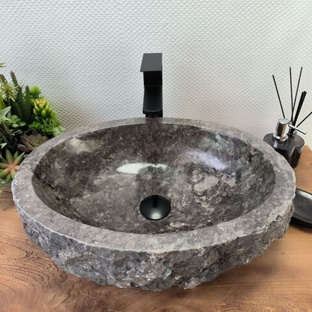 Раковина из мрамора Erozy Grey EM-62957 51*39*16 109