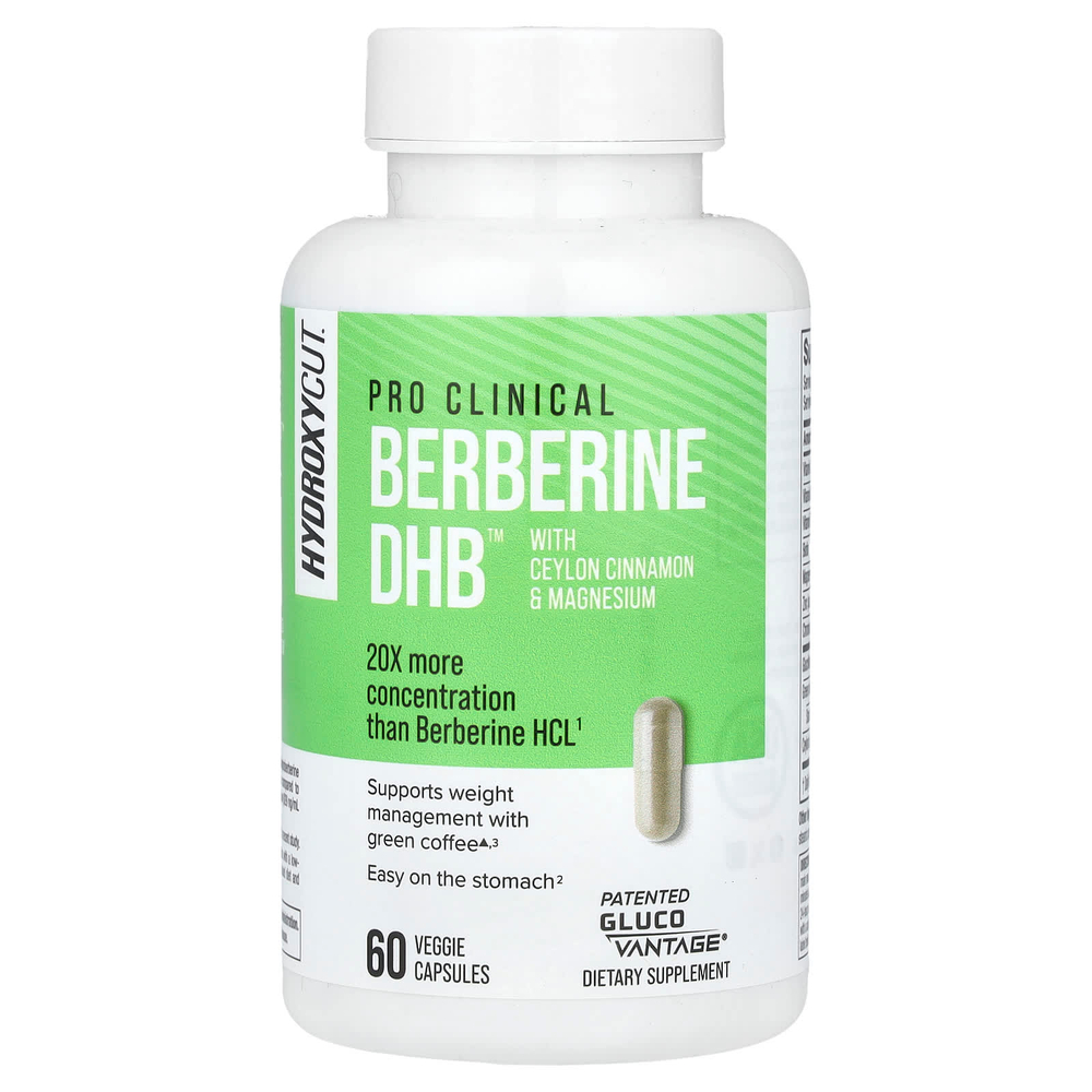 Hydroxycut, Pro Clinical, берберин DHB ™, 60 растительных капсул