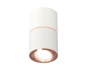 Комплект накладного поворотного светильника 1*MR16 GU5.3 XS7401220 SWH/PPG белый песок/золото розовое полированное (C7401, A2073, C7401, N7005)DIY System Complects Ambrella