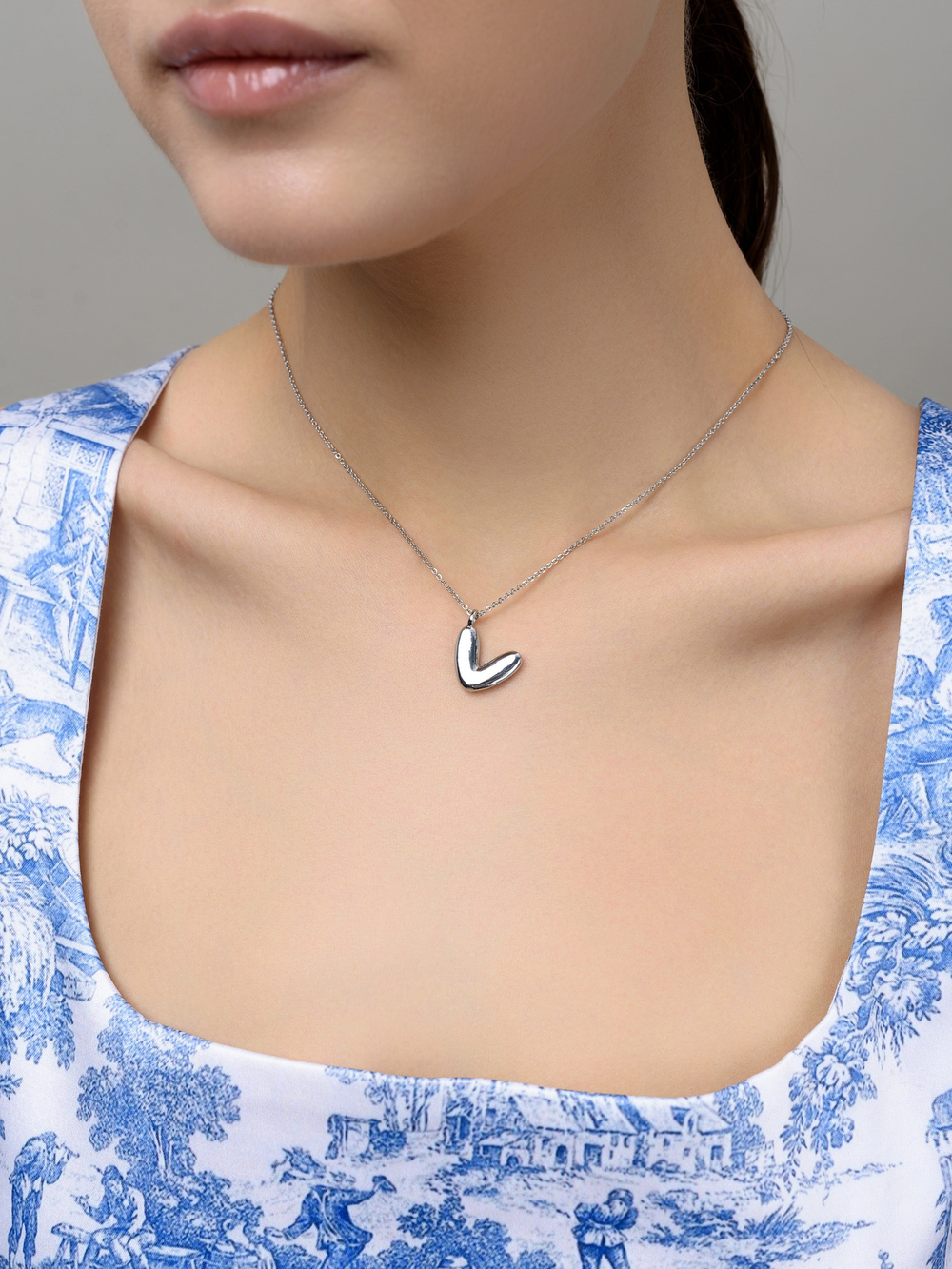 Колье "Simple words V" Silver