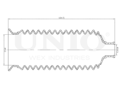 Пыльник рулевой рейки UNIO DUC-20018