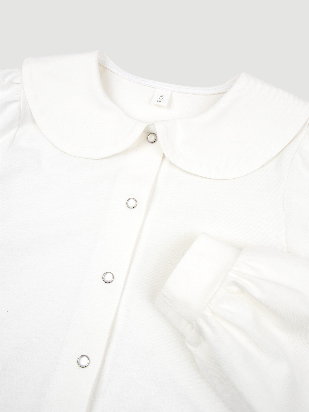 ПРЕДЗАКАЗ Блузка с круглым воротником Mjölk Молочный