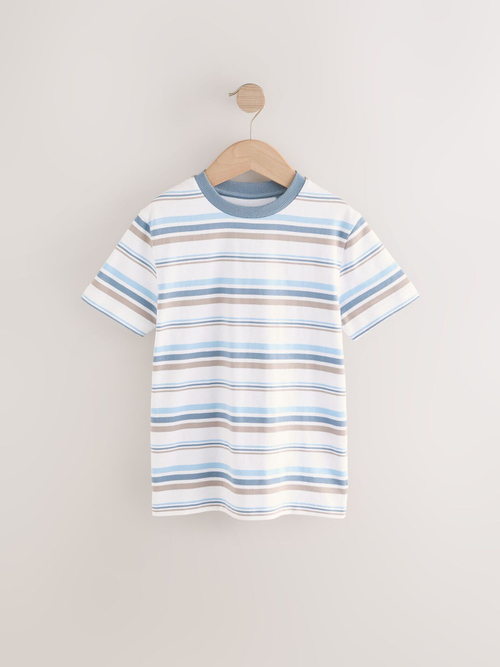 Футболка для мальчика Next E45-239, 3 шт., Синий, Кремовый