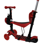 Самокат трехколесный детский, с ручкой, разборный, 3 в 1 с сиденьем, корзинкой и родительской ручкой