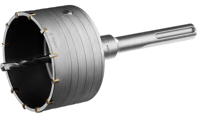 ЗУБР 100 мм, SDS - Plus, 12Т, коронка по бетону с державкой, Профессионал (2918-100)