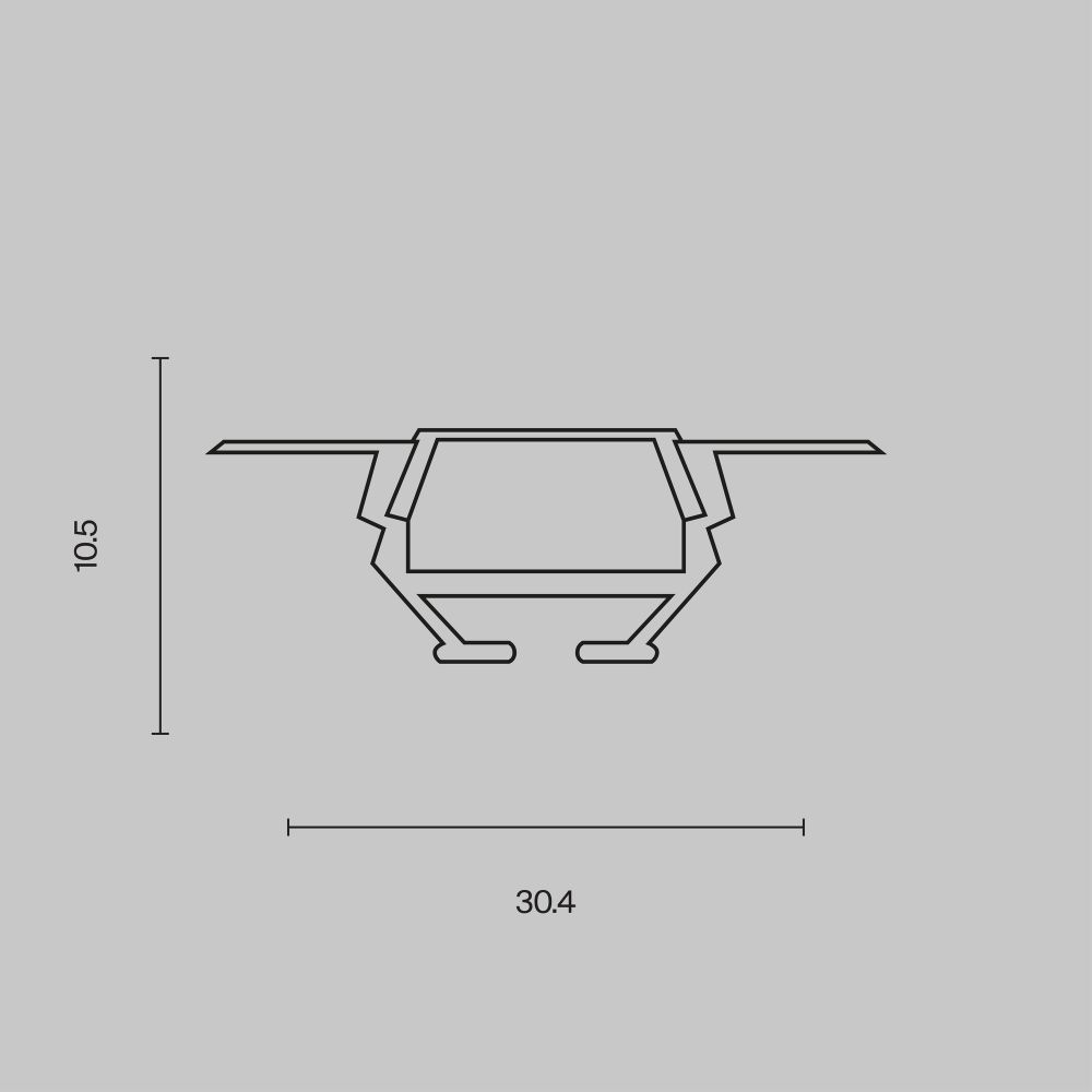 Профиль Led Strip ALM010S-2M