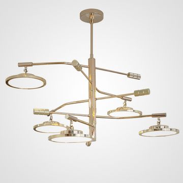 Подвесная светодиодная люстра с плафонами на поворотных штангах SPOTTER